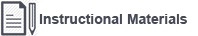Paper and Pencil symbol with text that reads "Instructional Materials"