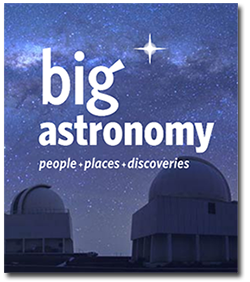 Two observatory domes underneath a night sky with stars.
