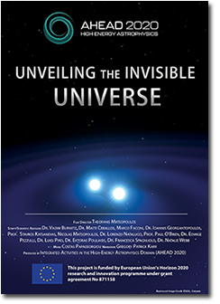 Two glowing orbs with gravitational waves eminating from them.