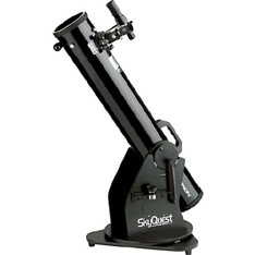 Photo of a black dobsonian telescope